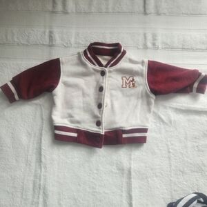 Disney White and Maroon Kids Jacket